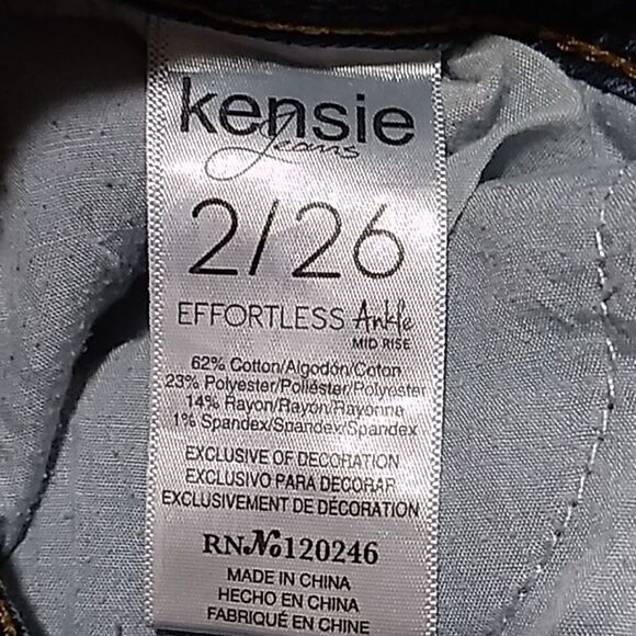 Kensie Skinny Effortless Ankle MI Rise Jeans. - Picture 10 of 10